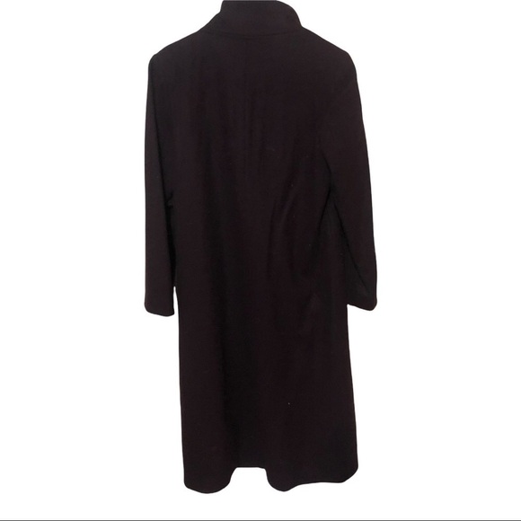 - Kenneth Cole  Asymmetrical Maxi Wrap Coat Rum Raisin Size 10 - Picture 3 of 8